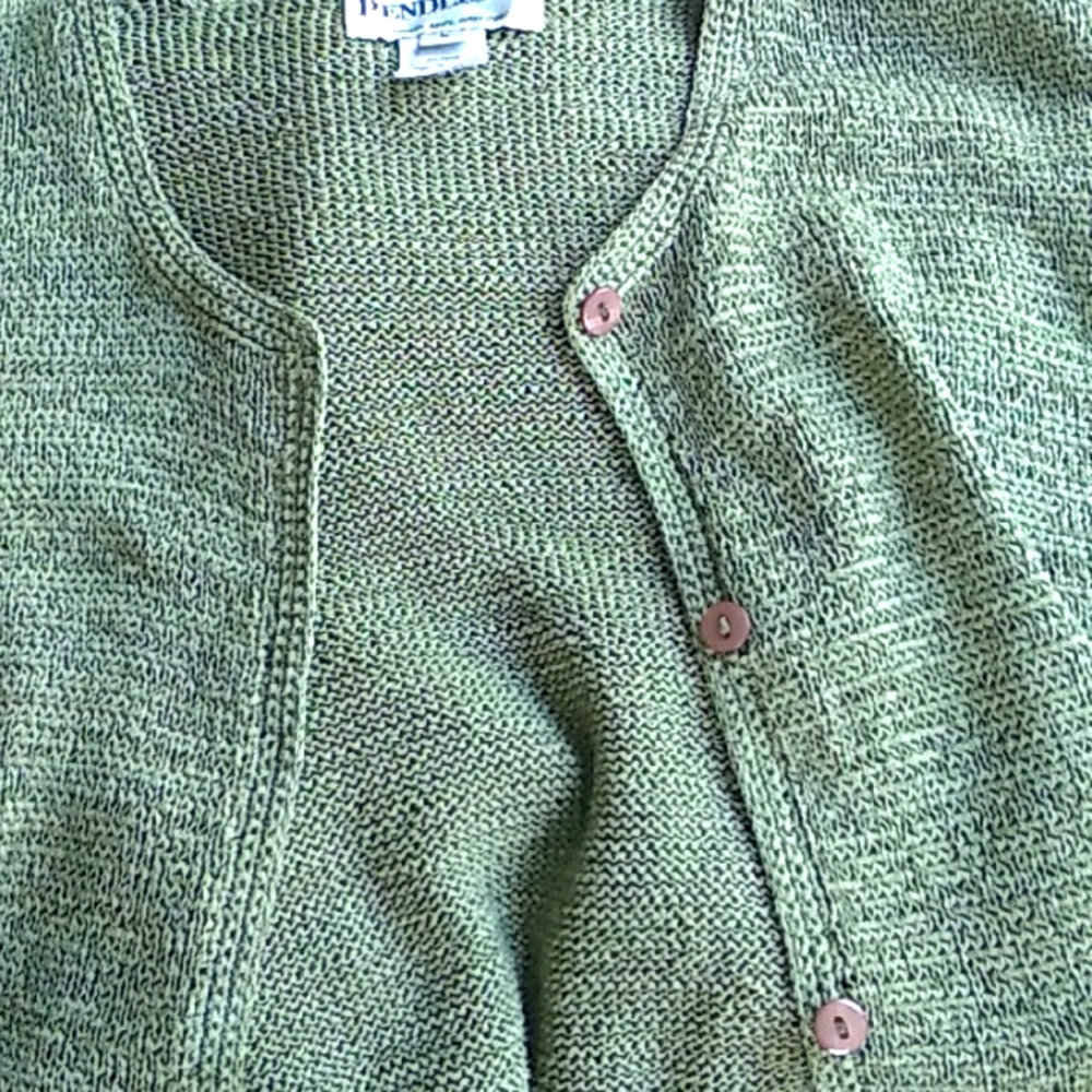 PENDLETON CARDIGAN Sweater SILK  M/Lg  IMO